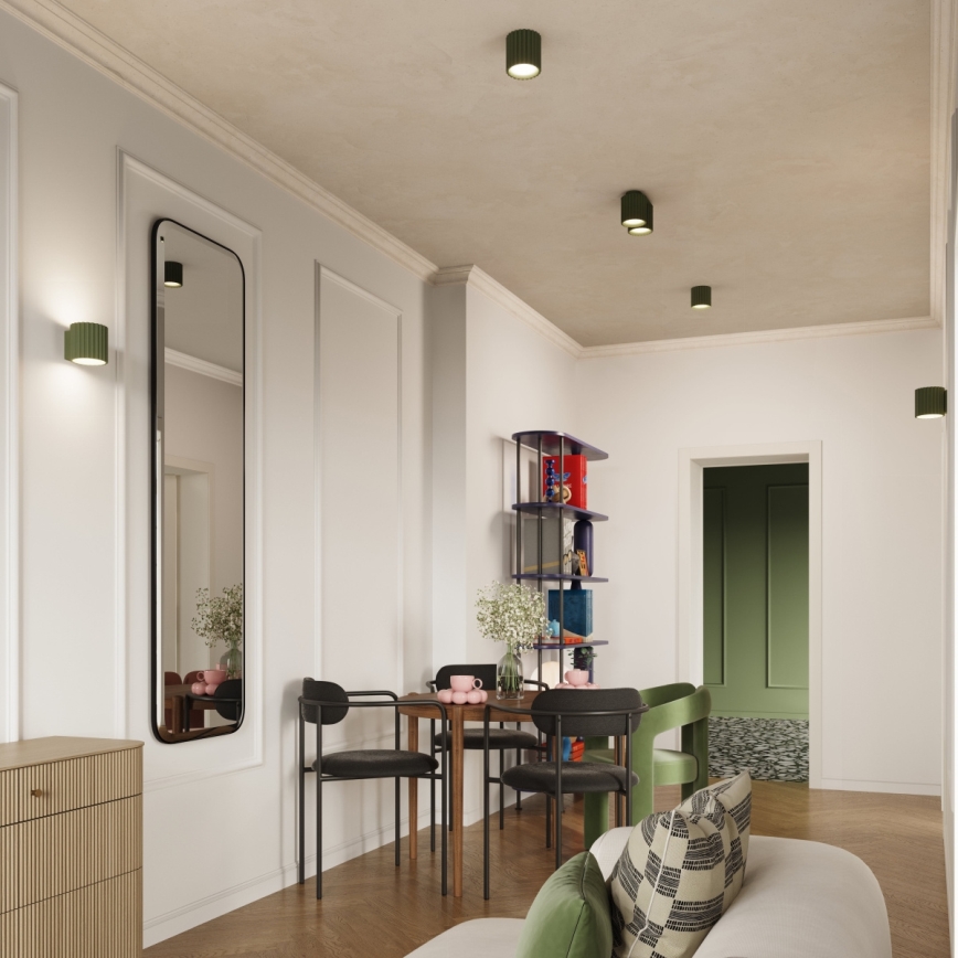 Spotlamp AURA 2xGU10/10W/230V groen