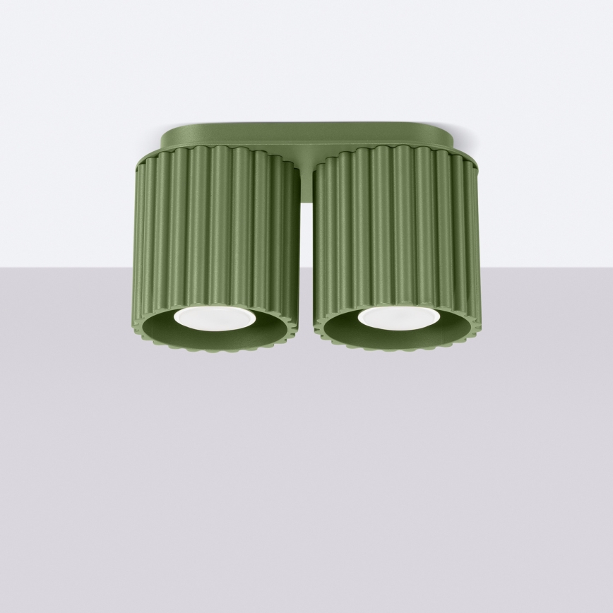 Spotlamp AURA 2xGU10/10W/230V groen