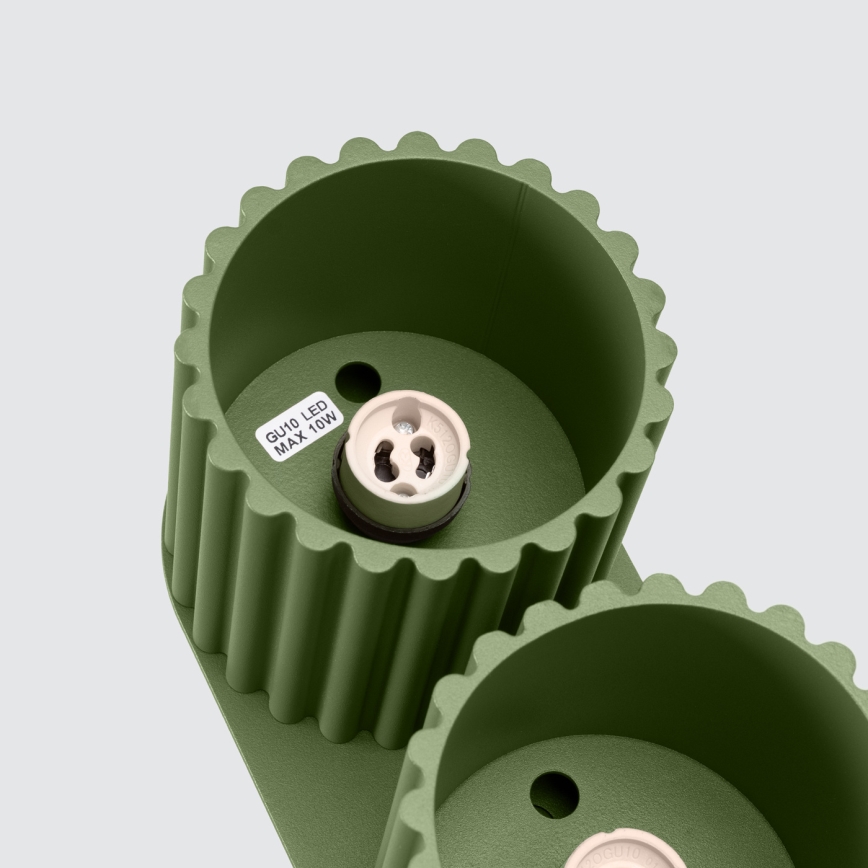 Spotlamp AURA 2xGU10/10W/230V groen