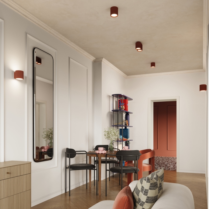 AURA spotlamp 1xGU10/10W/230V Ø 10 cm oranje