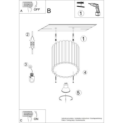 AURA spotlamp 1xGU10/10W/230V Ø 10 cm oranje