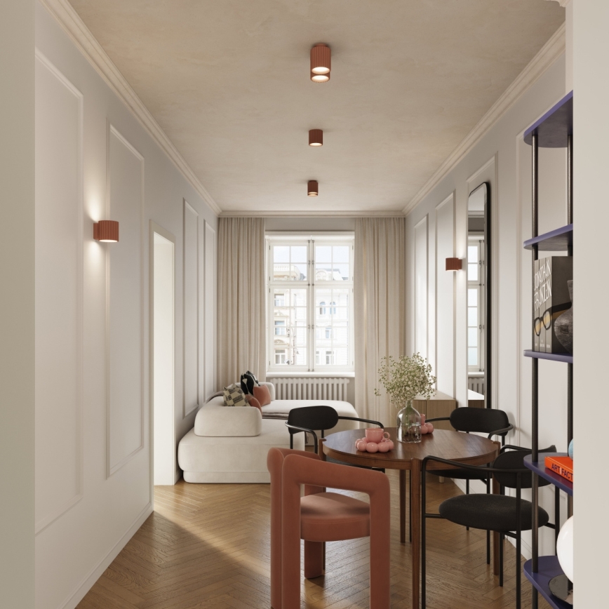 Spot AURA 1xGU10/10W/230V Ø 10 cm marron