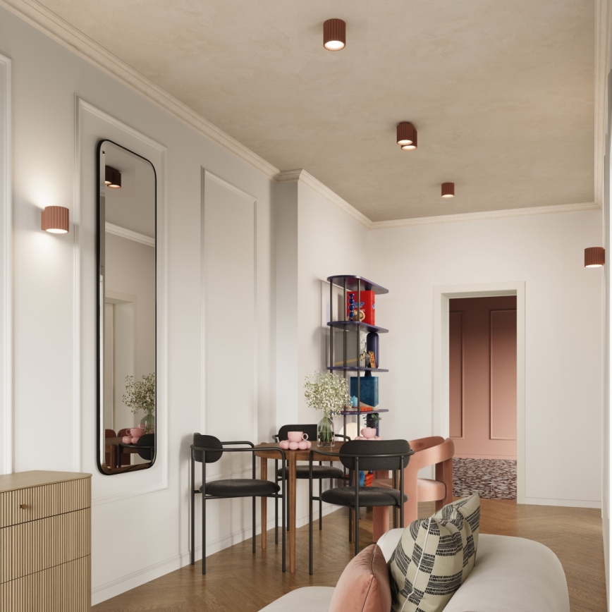 Spot AURA 1xGU10/10W/230V Ø 10 cm marron