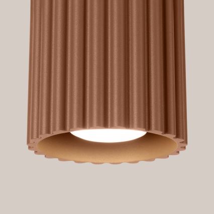 Spotlamp AURA 1xGU10/10W/230V Ø 10 cm bruin