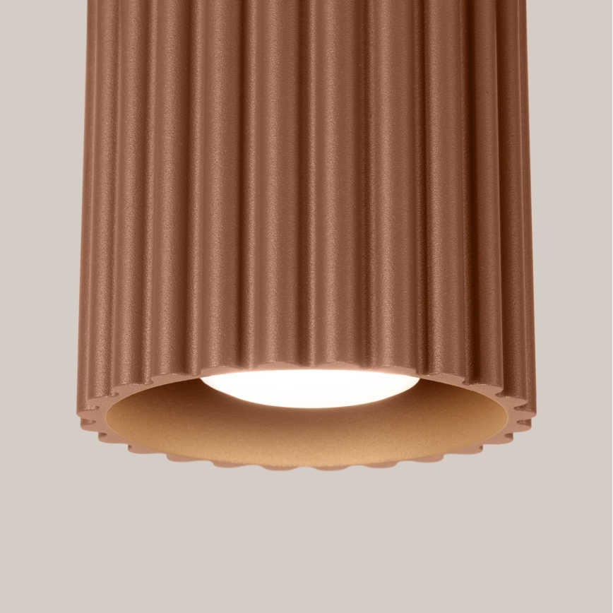Spotlamp AURA 1xGU10/10W/230V Ø 10 cm bruin