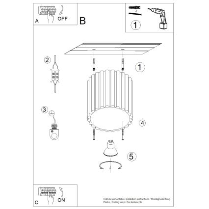 Spotlamp AURA 1xGU10/10W/230V Ø 10 cm bruin