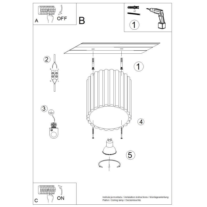 Spotlamp AURA 1xGU10/10W/230V Ø 10 cm bruin