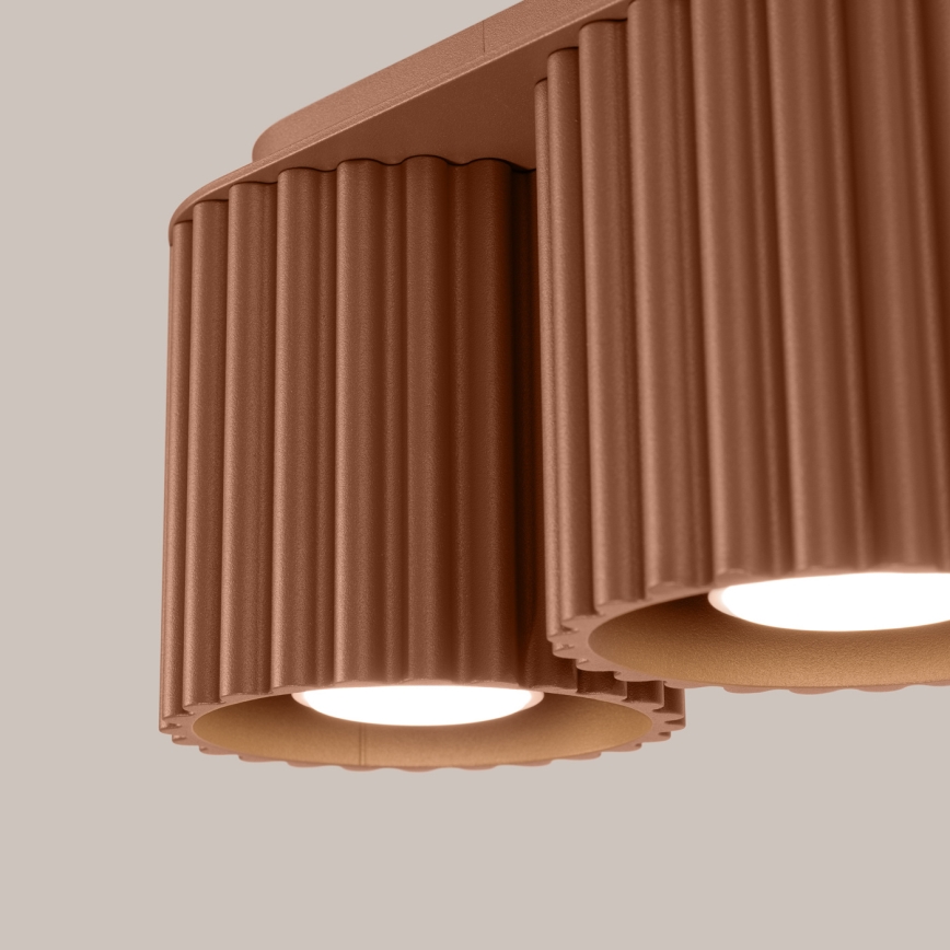 Spotlamp AURA 2xGU10/10W/230V bruin