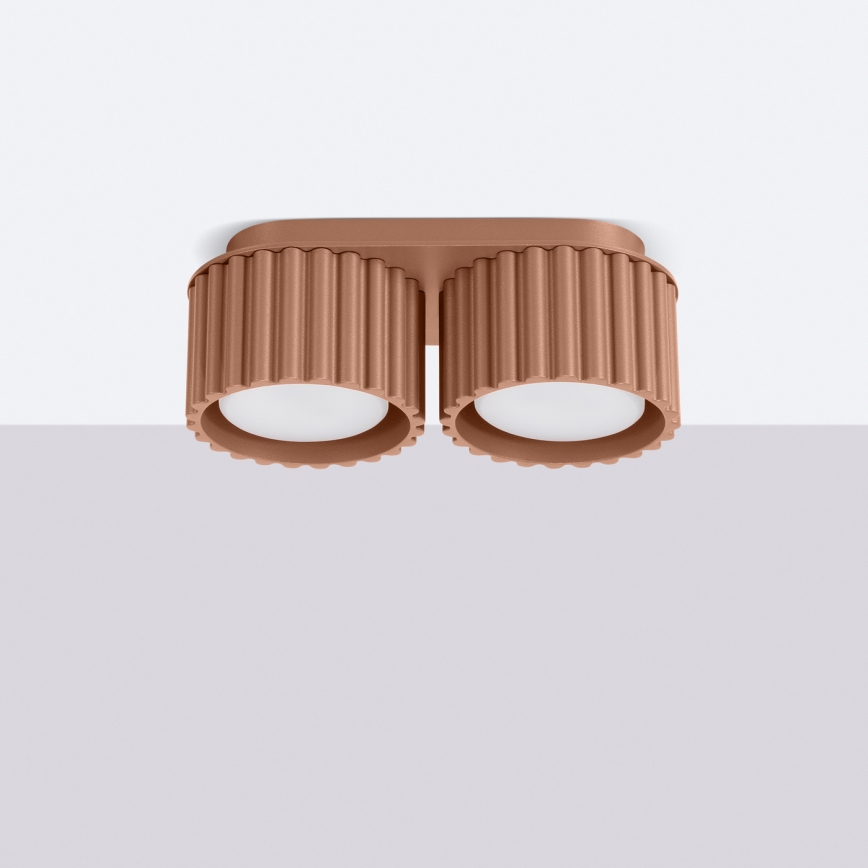 Spotlamp AURA 2xGX53/10W/230V bruin