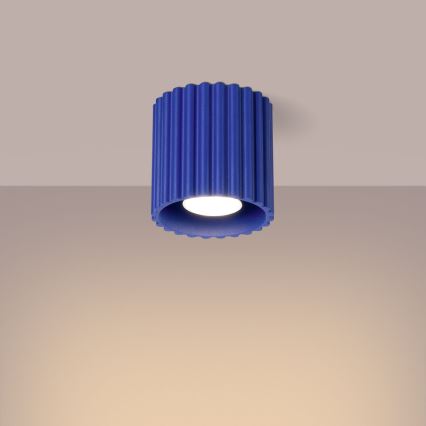 Plafondspot AURA 1xGU10/10W/230V Ø 10 cm blauw