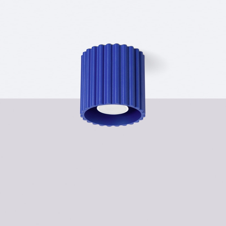 Plafondspot AURA 1xGU10/10W/230V Ø 10 cm blauw