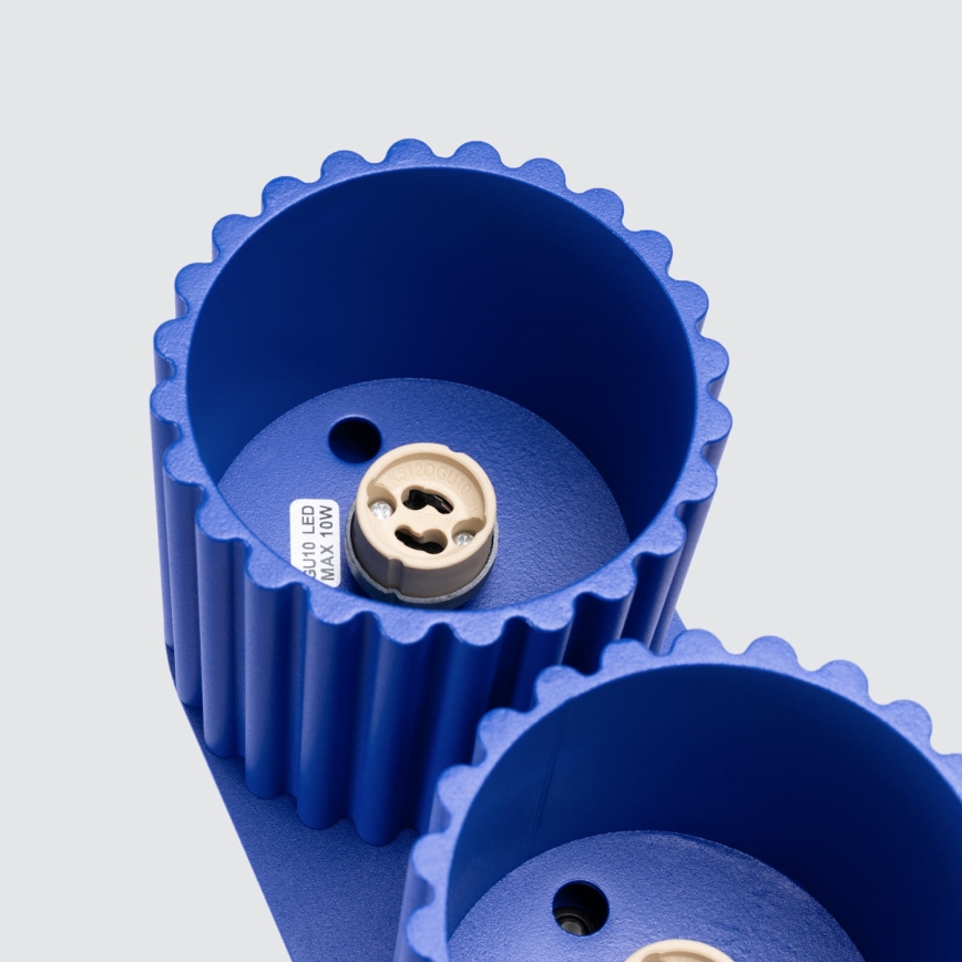 Plafondspot AURA 2xGU10/10W/230V blauw