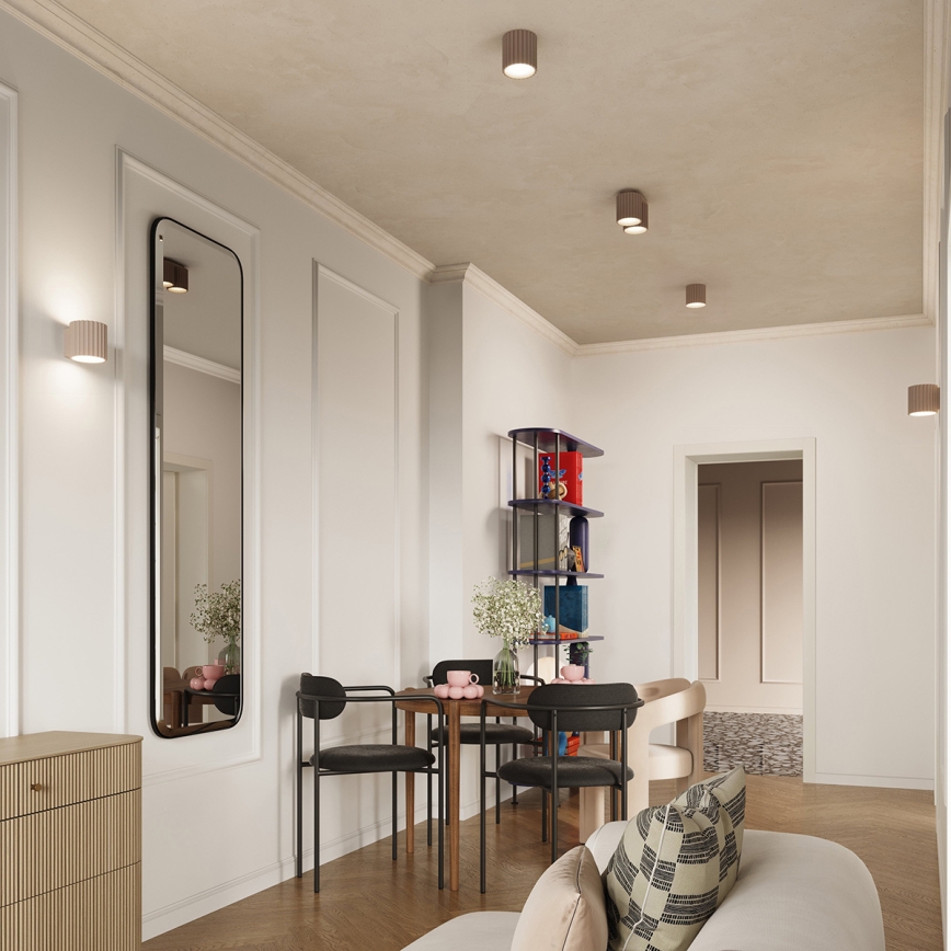 Spotlamp AURA 1xGU10/10W/230V 10 cm taupe