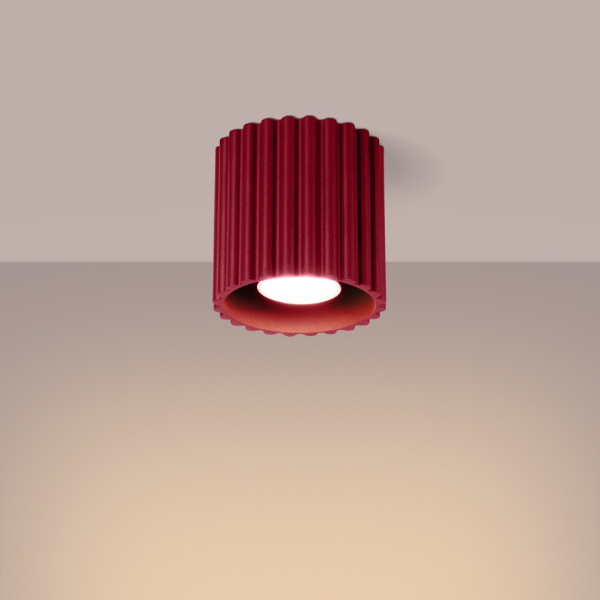 Spot AURA 1xGU10/10W/230V, Ø 10 cm, rood