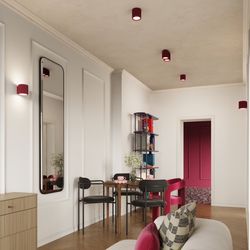 Spotlamp AURA 2xGU10/10W/230V rood