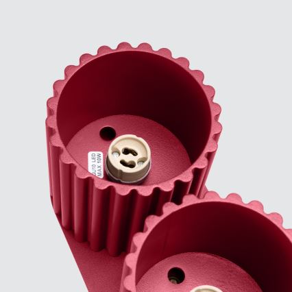 Spotlamp AURA 2xGU10/10W/230V rood