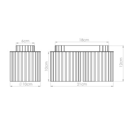 Spotlamp AURA 2xGU10/10W/230V rood