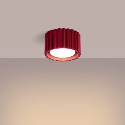 Spotlamp AURA 1xGX53/10W/230V Ø 10 cm rood