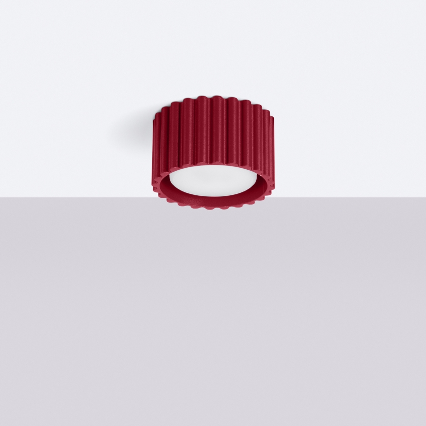 Spotlamp AURA 1xGX53/10W/230V Ø 10 cm rood