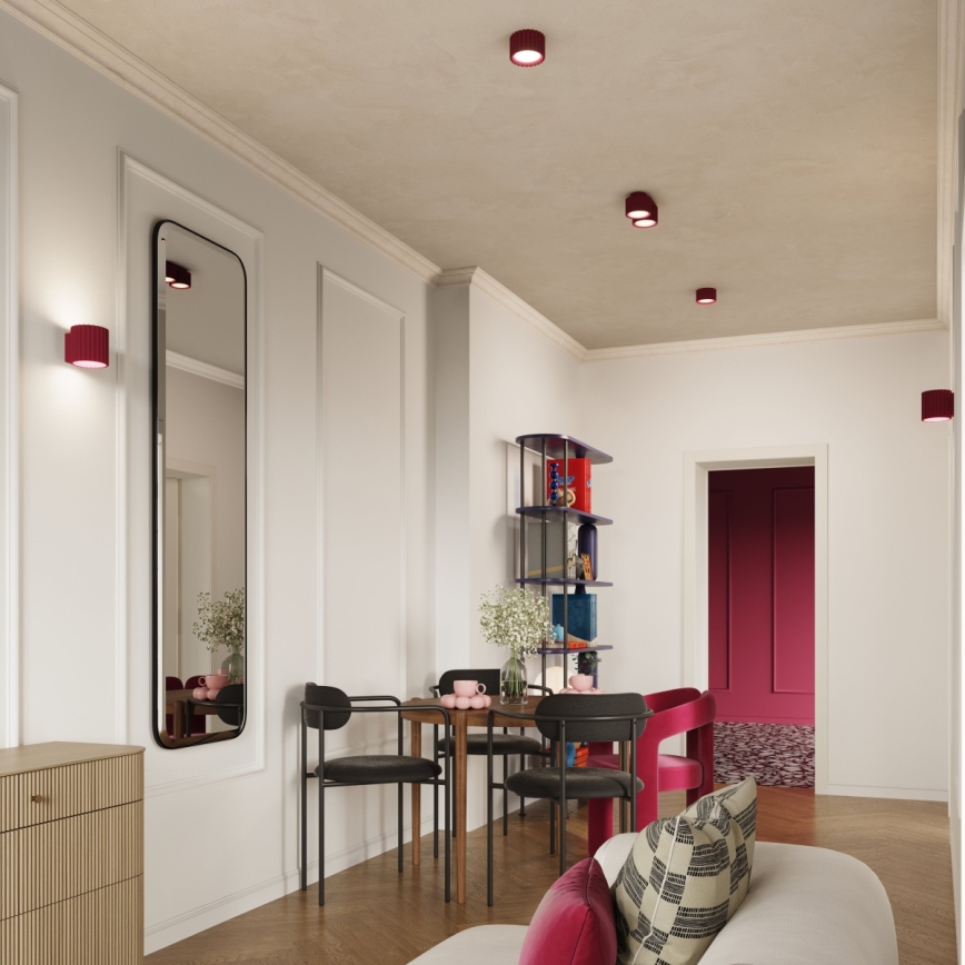 Spotlamp AURA 2xGX53/10W/230V rood