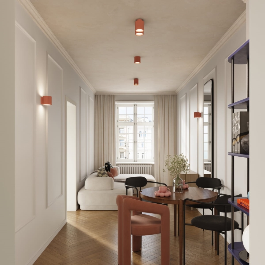AURA spotlamp 1xGU10/10W/230V Ø 10 cm roze