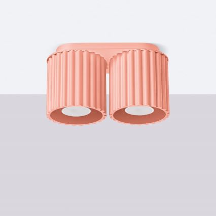 Plafondspot AURA 2xGU10/10W/230V roze