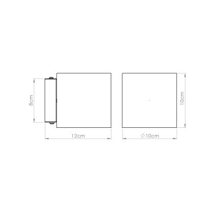 Wandspot ORBIS 1xG9/8W/230V beton/groen