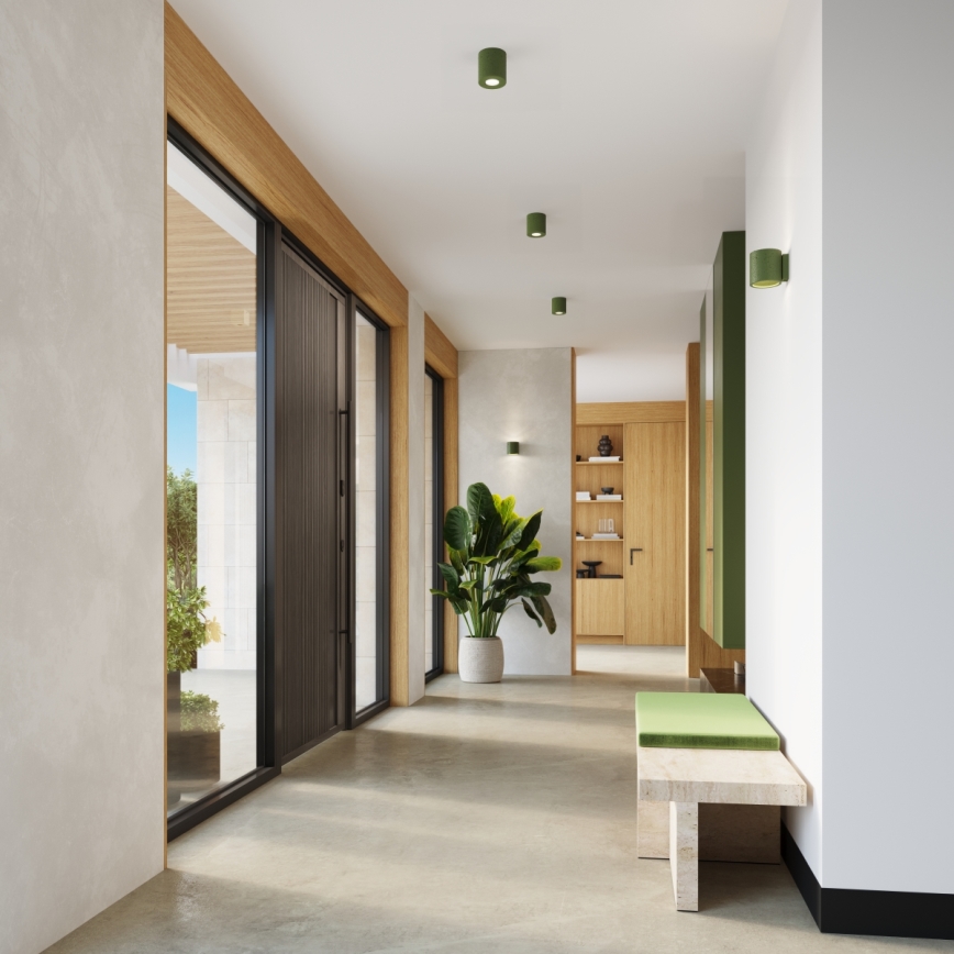 Spot ORBIS 1xGU10/10W/230V béton/vert