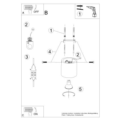 Spotlamp ORBIS 1xGU10/10W/230V beton/groen