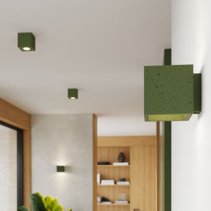 Applique murale spot QUAD 1xG9/8W/230V béton/vert
