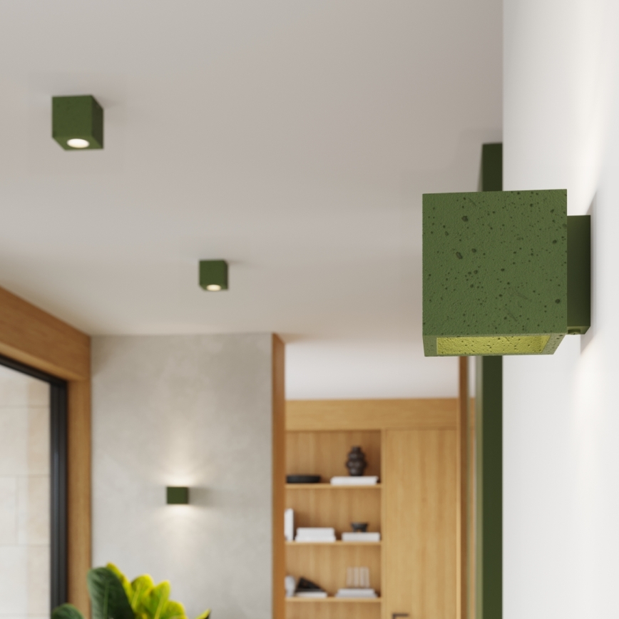 Applique murale spot QUAD 1xG9/8W/230V béton/vert