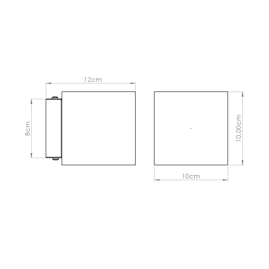 Applique murale spot QUAD 1xG9/8W/230V béton/crème