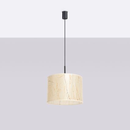 Hanglamp met kabel NEVIA 1xE27/15W/230V Ø 40 cm beige/marmerdecor
