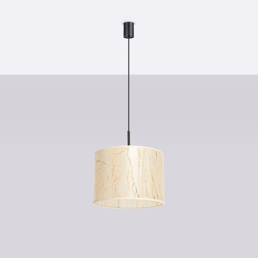 Hanglamp met kabel NEVIA 1xE27/15W/230V Ø 40 cm beige/marmerdecor