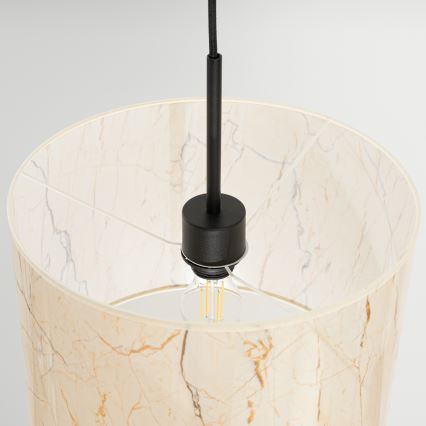 Hanglamp met kabel NEVIA 1xE27/15W/230V Ø 40 cm beige/marmerdecor