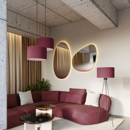 Hanglamp aan snoer NEVIA 1xE27/15W/230V Ø 40 cm rood