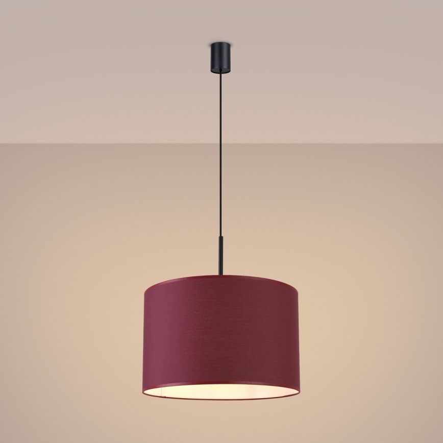 Suspension sur câble NEVIA 1xE27/15W/230V Ø 40 cm rouge
