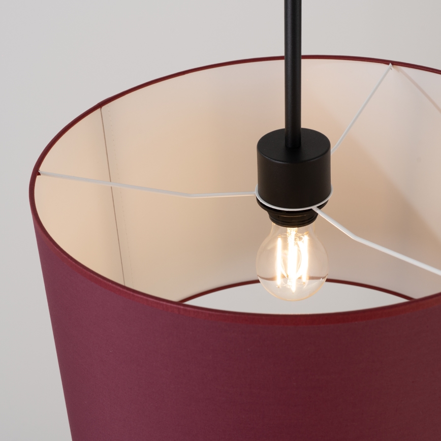 Suspension sur câble NEVIA 1xE27/15W/230V Ø 40 cm rouge