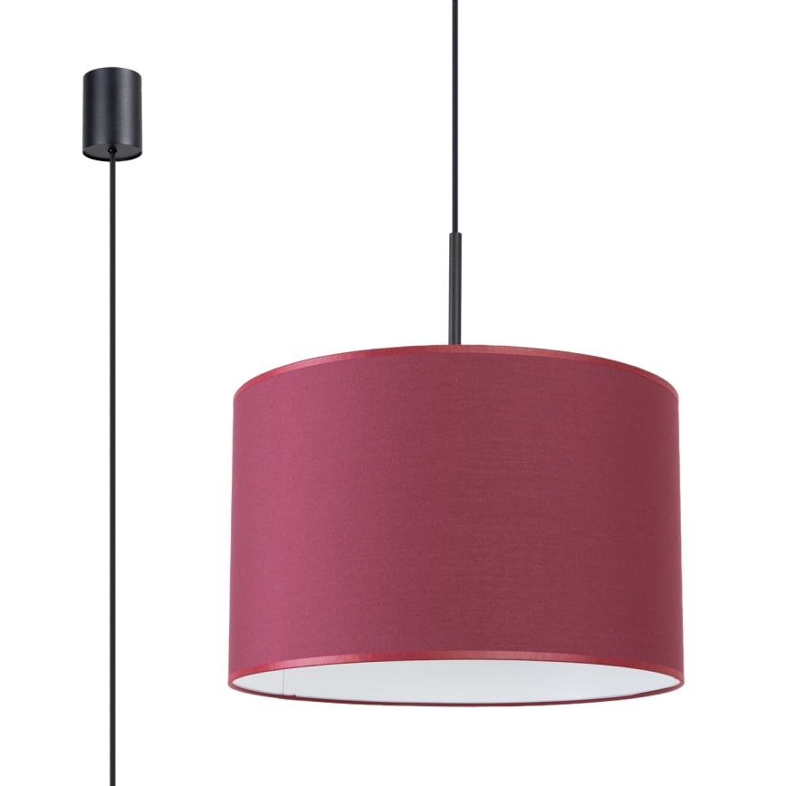 Suspension sur câble NEVIA 1xE27/15W/230V Ø 40 cm rouge