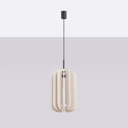 Hanglamp met snoer MULA 1xE27/15W/230V Ø 27 cm crème