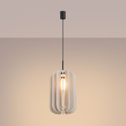 Suspension sur câble MULA 1xE27/15W/230V Ø 27 cm crème