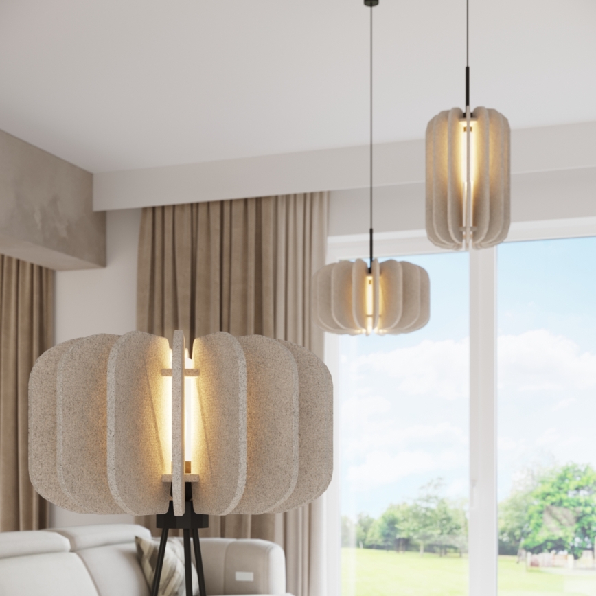 Suspension sur câble MULA 1xE27/15W/230V Ø 27 cm crème