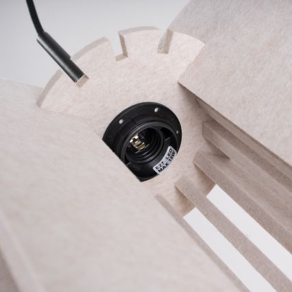 Suspension sur câble MULA 1xE27/15W/230V Ø 27 cm crème