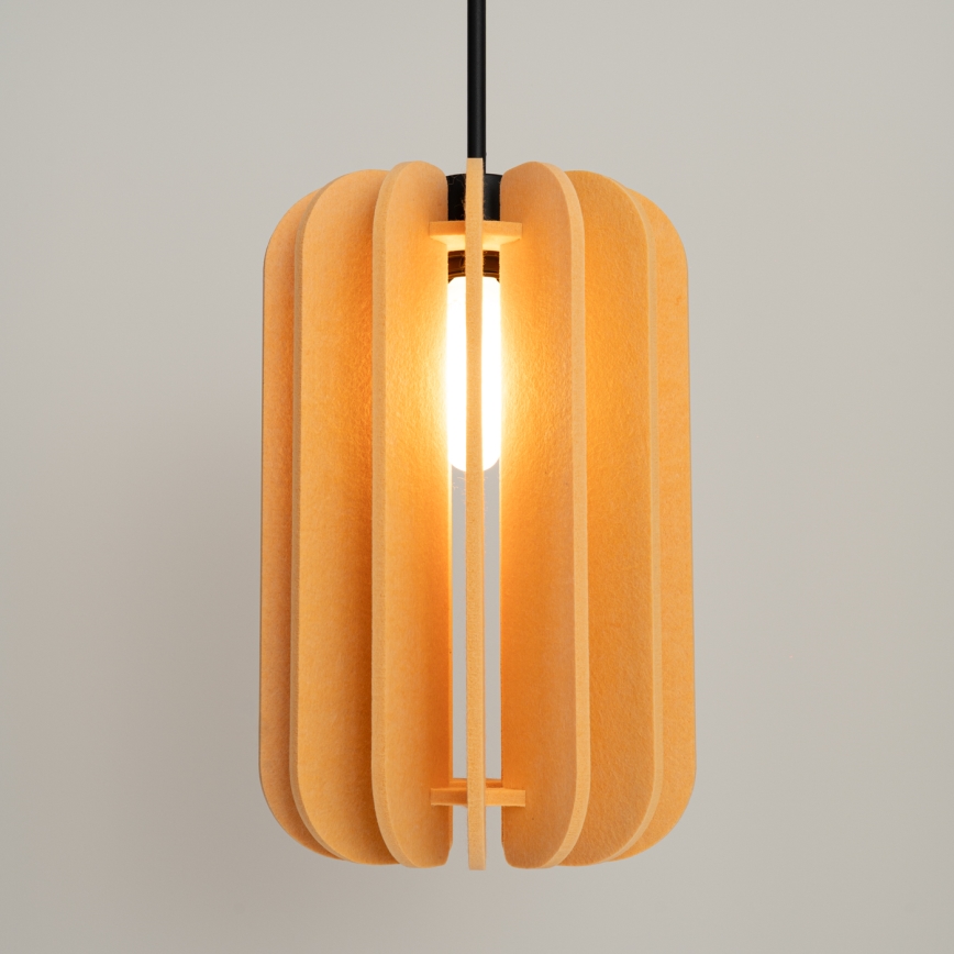 Hanglamp aan snoer MULA 1xE27/15W/230V Ø 27 cm geel