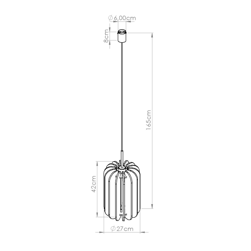 Hanglamp aan snoer MULA 1xE27/15W/230V Ø 27 cm geel