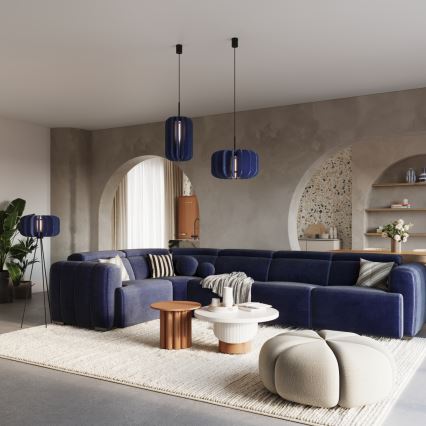 Hanglamp met snoer MULA 1xE27/15W/230V Ø 27 cm blauw
