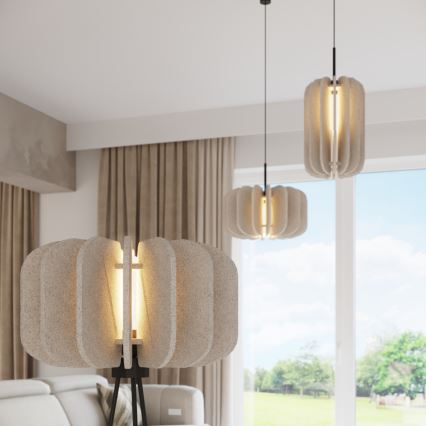 Hanglamp aan snoer MULA 1xE27/15W/230V Ø 45 cm crème