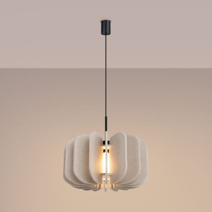 Suspension à câble MULA 1xE27/15W/230V Ø 45 cm crème