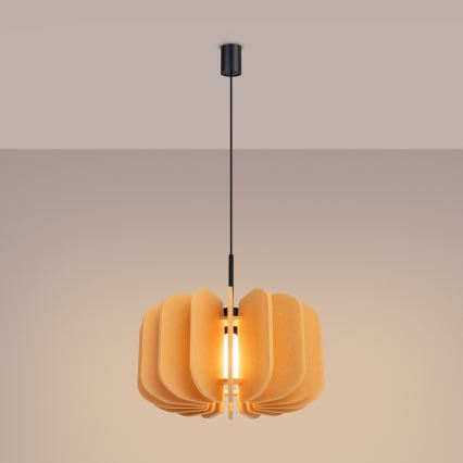 Hanglamp met snoer MULA 1xE27/15W/230V Ø 45 cm geel