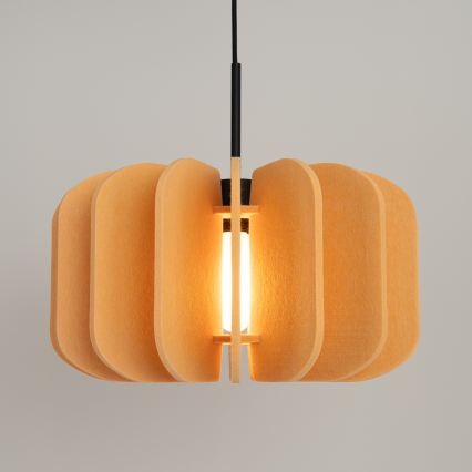 Hanglamp met snoer MULA 1xE27/15W/230V Ø 45 cm geel